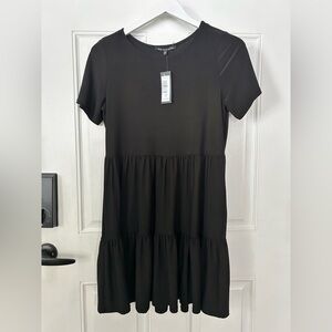Chic Black Tiered Mini Dress